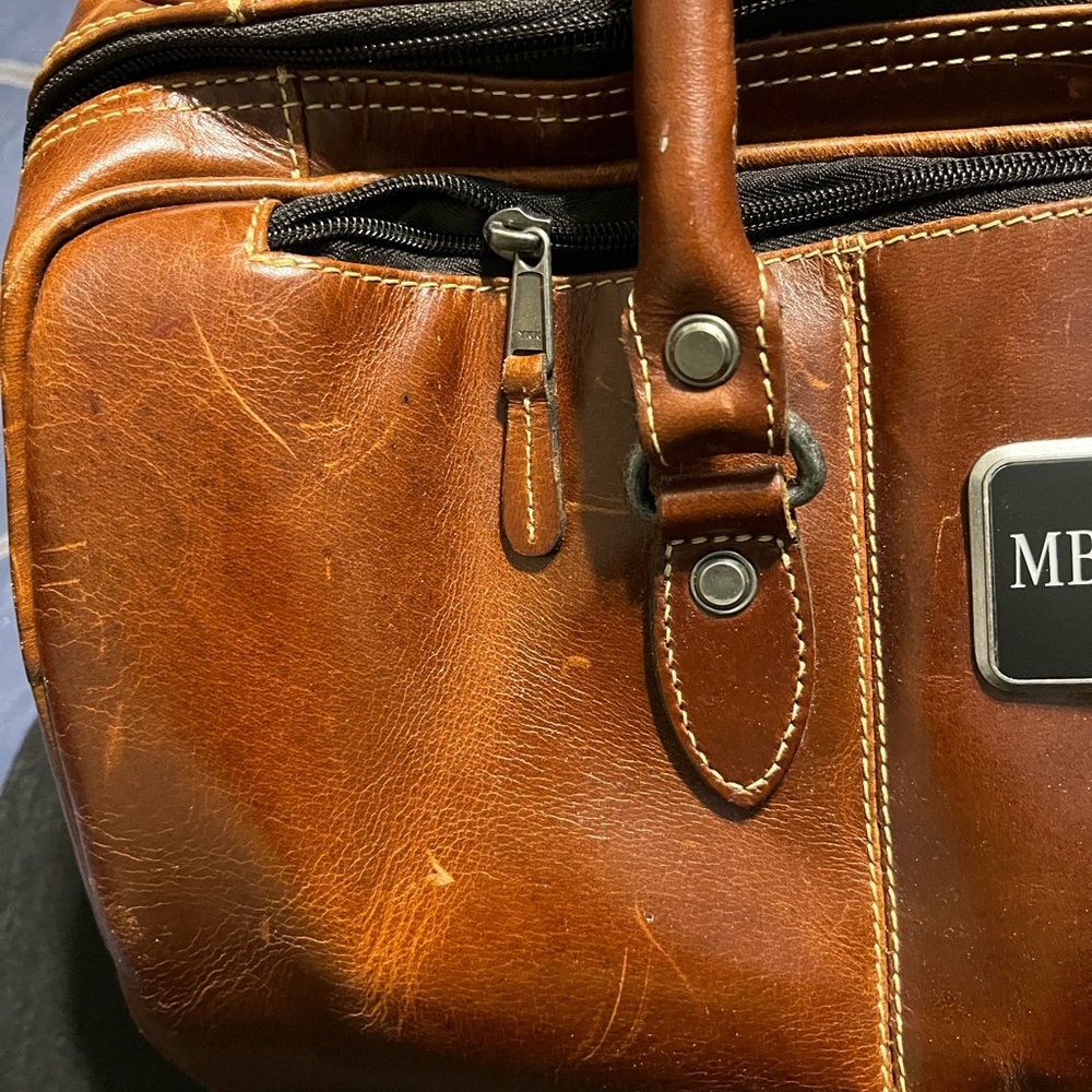 Brown Leather Men's Bag - Picture 10 of 10